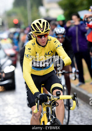 Tour de France Final Stage 21 Seves to Paris. 26th July, 2015. 26.07.2015. Sevres to Paris. Chris Froome during stage 21 of the 102nd edition of the Tour de France 2015 with start in Sevres - Grand Paris Seine West and finish in Paris - Champs-Elysees, France (109, 5 kms) Credit:  Action Plus Sports Images/Alamy Live News Stock Photo