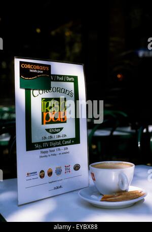 Corcoran's Irish Pub, Paris, France, Irish Diaspora Stock Photo