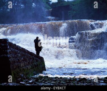 Salmon Fishing, Ballisodare River, Co Sligo, Ireland Stock Photo