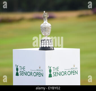 Sunningdale, Berkshire, UK. 26th July, 2015. Seniors Open Golf Tournament Round 4. The Senior Open Trophy on display Credit:  Action Plus Sports/Alamy Live News Stock Photo