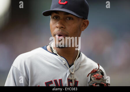 Cleveland Indians shortstop Francisco Lindor poses for a portrait