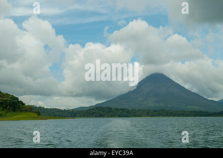 Arenal Volcano from Lake Arenal, Costa Rica Stock Photo