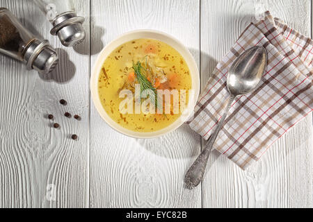 delicious and healthy cucumber soup Stock Photo