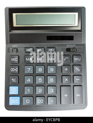 Black calculator isolated on white background Stock Photo