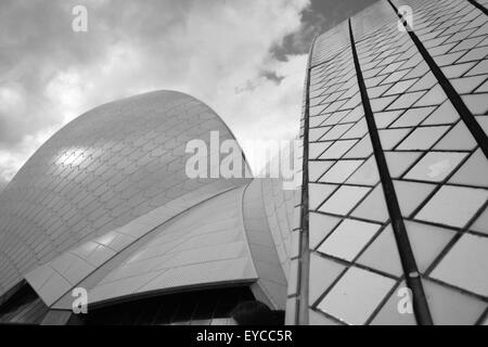 Sydney Opera House close up in black and white Stock Photo - Alamy