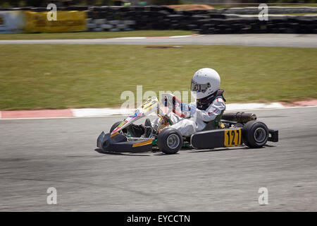 Go-Kart race action. Stock Photo