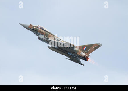 Sunderland, UK. 25th July, 2015. An FGR4 Typhoon Eurofighter flying at the Sunderland Airshow, July 2015 Credit:  Robert Cole/Alamy Live News Stock Photo