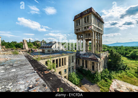 Beautiful old factory building, seen from above Stock Photo