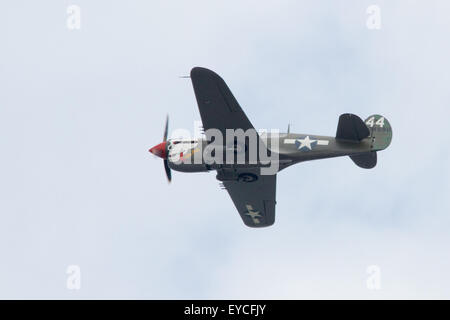 Sunderland, UK. 25th July, 2015. A P51 Mustang, Sunderland Airshow, July 2105 Credit:  Robert Cole/Alamy Live News Stock Photo