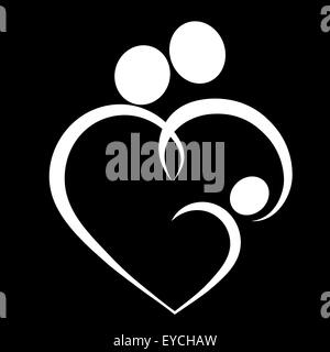 Family heart, symbol Stock Photo