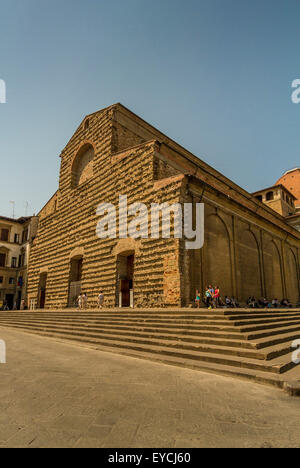 Basilica di San Lorenzo. Renaissance Church and burial place of some member of the Medici family. Florence, Italy. Stock Photo