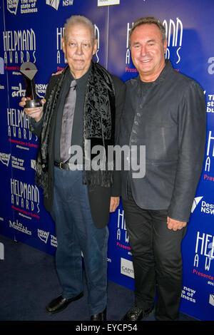 Sydney, Australia. 27th July, 2015. Eric Robinson poses with the Sue Nattrass Award at the Capitol Theatre on July 27, 2015 in Sydney, Australia. Credit:  MediaServicesAP/Alamy Live News Stock Photo