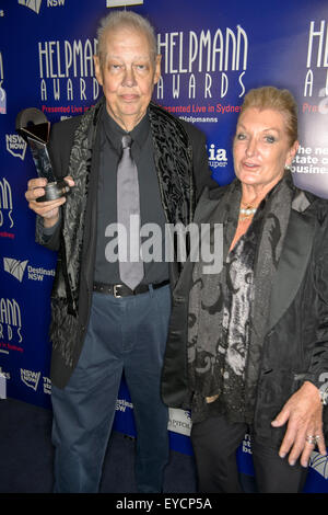 Sydney, Australia. 27th July, 2015. Eric Robinson poses with the Sue Nattrass Award at the Capitol Theatre on July 27, 2015 in Sydney, Australia. Credit:  MediaServicesAP/Alamy Live News Stock Photo