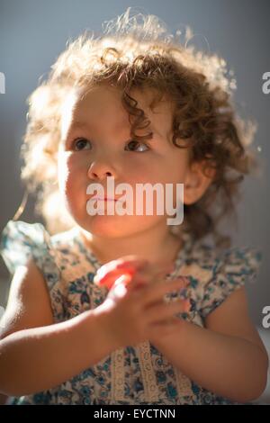 Young girl, praying Stock Photo