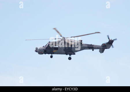 A Royal Navy Lynx Helicopter, Sunderland Airshow, July 2015 Stock Photo