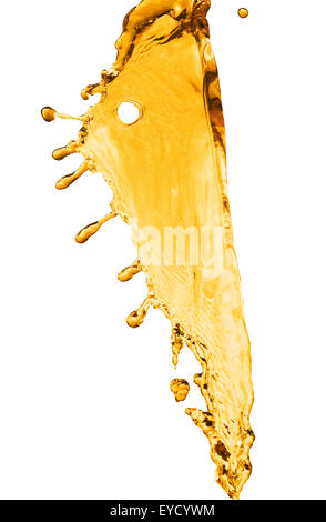 orange  water splash isolated on the white background. Stock Photo