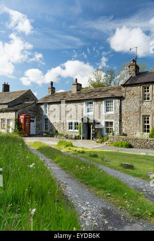 Cottages at Arncliffe in Littondale, June 2015. Stock Photo