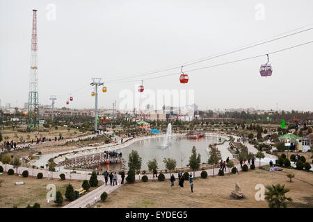 Aerial Trams In Shanadar Park, Erbil, Iraqi Kurdistan, Iraq Stock Photo