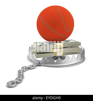 Stack of money in bear trap Stock Photo - Alamy