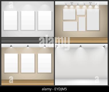 Frame on Wall for Your Text and Images, Vector Illustration Stock Vector