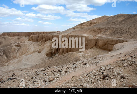 Luxor, Egypt, Valley of the Kings: view of the area of the tomb of the queen Hatshepsut Stock Photo