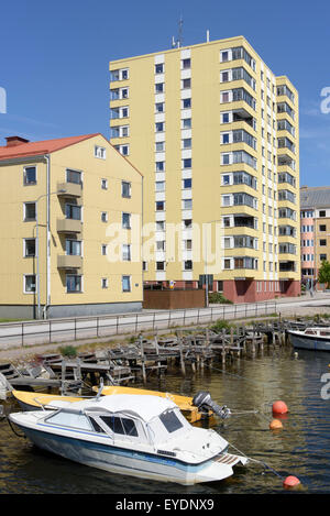 apartment building at Sturmholmssundet in Karlskrona, Province Blekinge, Sweden Stock Photo