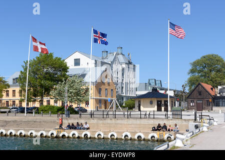 University and port of Visby, Isle of Gotland, Sweden Stock Photo