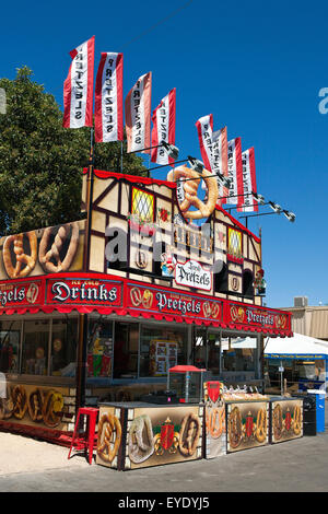 Pretzel stand at the California Mid State Fair, Paso Robles, California, United States of America Stock Photo