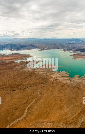 Grand Canyon western rim sea taken from helicopter near las vegas Stock Photo