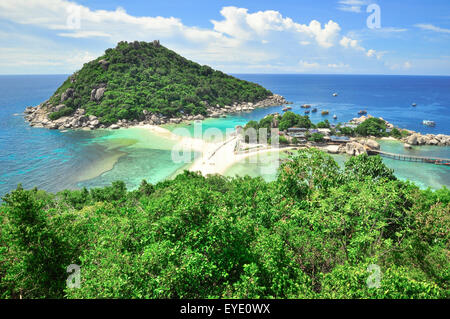 Perfect tropical bay on Koh Tao a paradise island in Thailand Asia Stock Photo