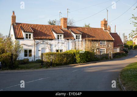 Cottages in Blaxhall village, Suffolk, England, UK Stock Photo