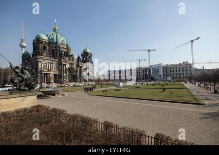 berlin cathedral ( berliner dom) and tv tower ( fernsehturm) Stock Photo