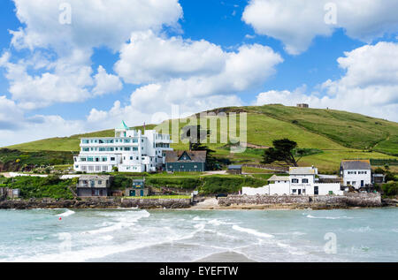 The Burgh Island Hotel and Pilchard Inn on Burgh Island, Bigbury-on-Sea, Devon, England, UK Stock Photo