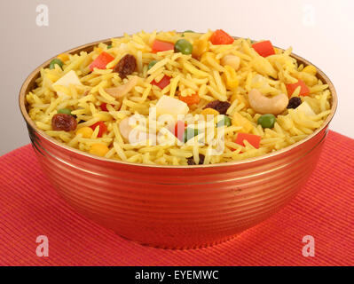 INDIAN BIRYANI VEGETARIAN RICE Stock Photo