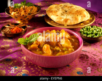 INDIAN ALOO MATTER CURRY Stock Photo