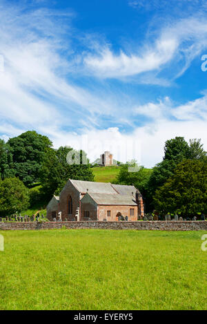 St Oswald's Church, and detached bell-tower, Kirkoswald, eden Valley, Cumbria, England UK Stock Photo