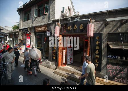 Yandai Xiejie hutong area beside HouHai Lake, in Beijing, China Stock Photo