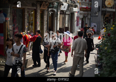 Yandai Xiejie hutong area beside HouHai Lake, in Beijing, China Stock Photo