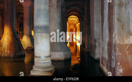 Turkey,Turquia,Istanbul,Istambul  The Basilica Cistern is the largest of several hundred ancient cisterns that still lie beneath Stock Photo