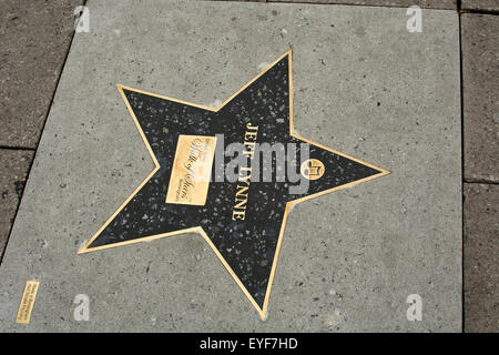 Jeff Lynne "Walk of Stars" plaque, Broad Street, Birmingham, UK Stock Photo