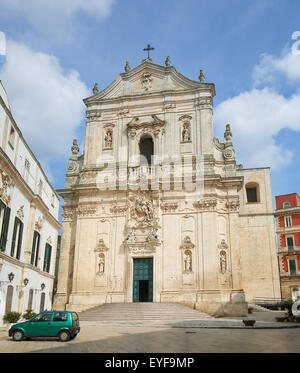 Basilica of S. Martino at the piazza Plebiscito in Martina Franca, Taranto province, South Italy. Stock Photo