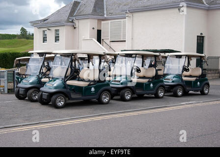 Golf Carts Parked at The Dormy Clubhouse Gleneagles Stock Photo