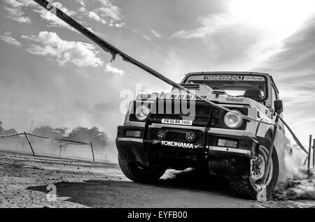 A gypsy negotiating a corner. Stock Photo