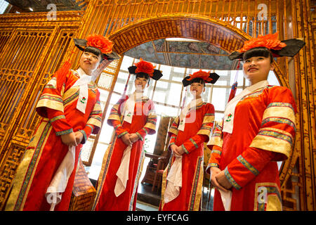 Royal (Imperial) Food Museum and restaurant, with dancers and performers, in Beijing, China Stock Photo