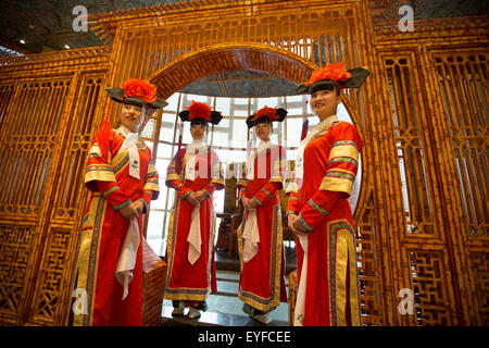 Royal (Imperial) Food Museum and restaurant, with dancers and performers, in Beijing, China Stock Photo