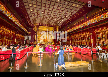 Buddha Tooth Relic Temple and Museum in Singapore's Chinatown district. Stock Photo