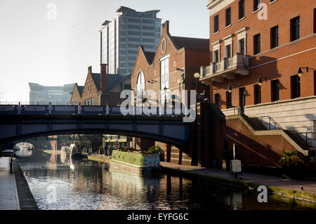 Brindleyplace, canal basin, Birmingham city centre, UK Stock Photo - Alamy