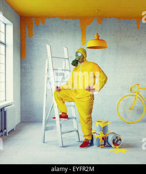 yellow painter Stock Photo