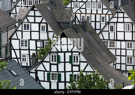 View of the Alter Flecken, half-timbered houses from the 17th century, in the historic center of Freudenberg
