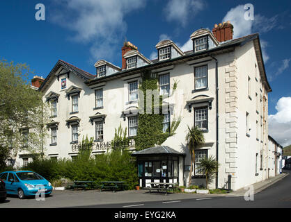 UK, Wales, Gwynedd, Towyn Corbett Square, the now closed Corbett Arms Hotel Stock Photo